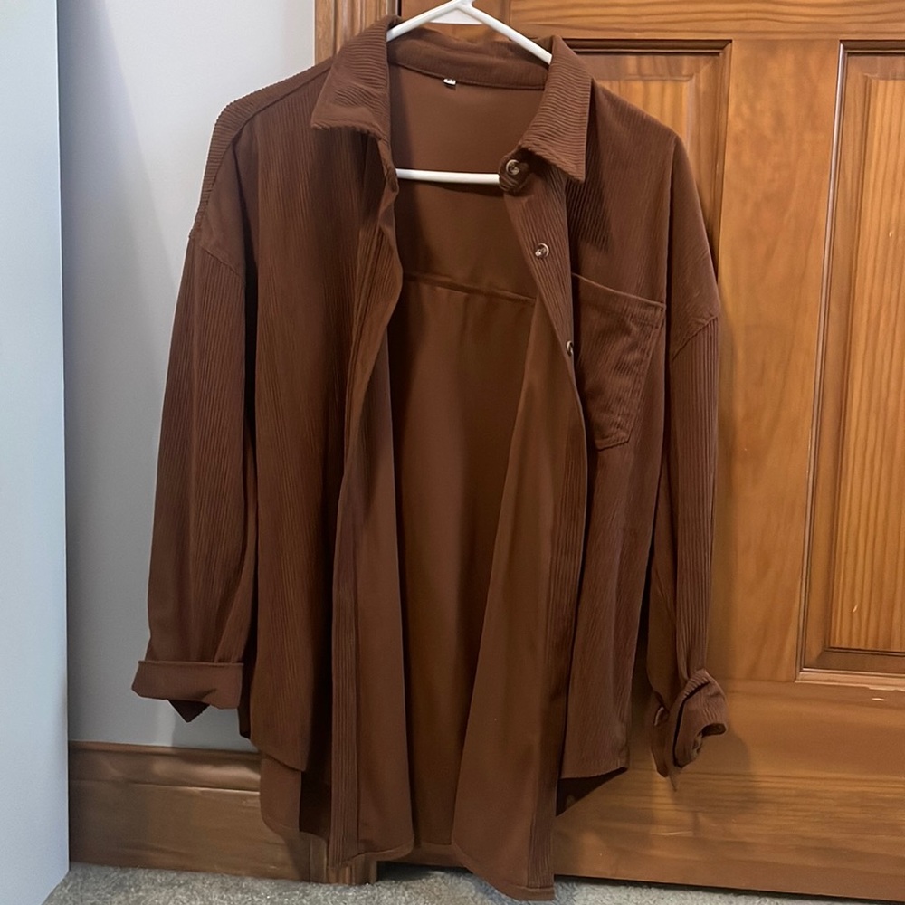 Brown button up from amazon
